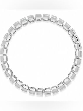 And Now This - Silver Box-Link Stretch Bracelet - Women Jewelry
